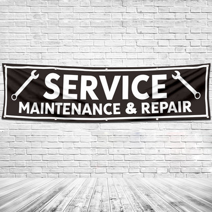 Fyon Car Motor Service Maintenance & Repair Garage shop Banner Flag 2x8 Feet