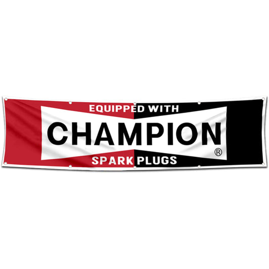 Fyon Car Motor Spark Plugs Garage shop Decor Banner Works for Champion Flag 2x8 Feet