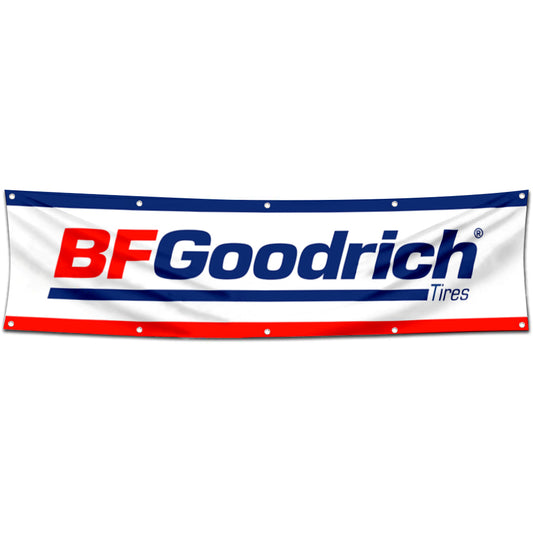 Fyon Car Motor Tires Garage Shop Decor Banner Works for BFGoodrich Flag 2x8 Feet
