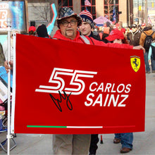 Fyon Carlos Sainz 55# Racing Flag  Indoor and Outdoor Banner