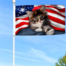 Fyon Cat American 4th Of July Independence Day Flag Banner 41705 Indoor and outdoor banner