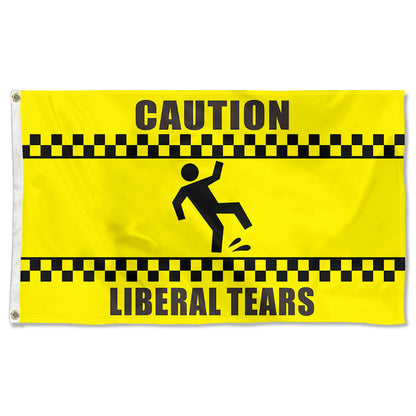 Fyon Caution Liberal Tears Flag  Indoor and Outdoor Banner