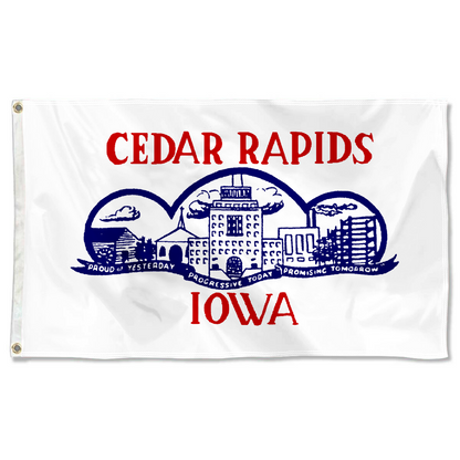 Fyon Cedar Rapids, Iowa flag (1962–2021) flag Banner