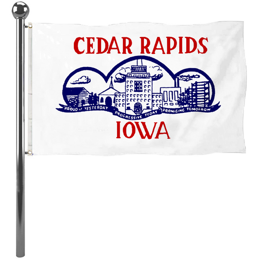 Fyon Cedar Rapids, Iowa flag (1962–2021) flag Banner