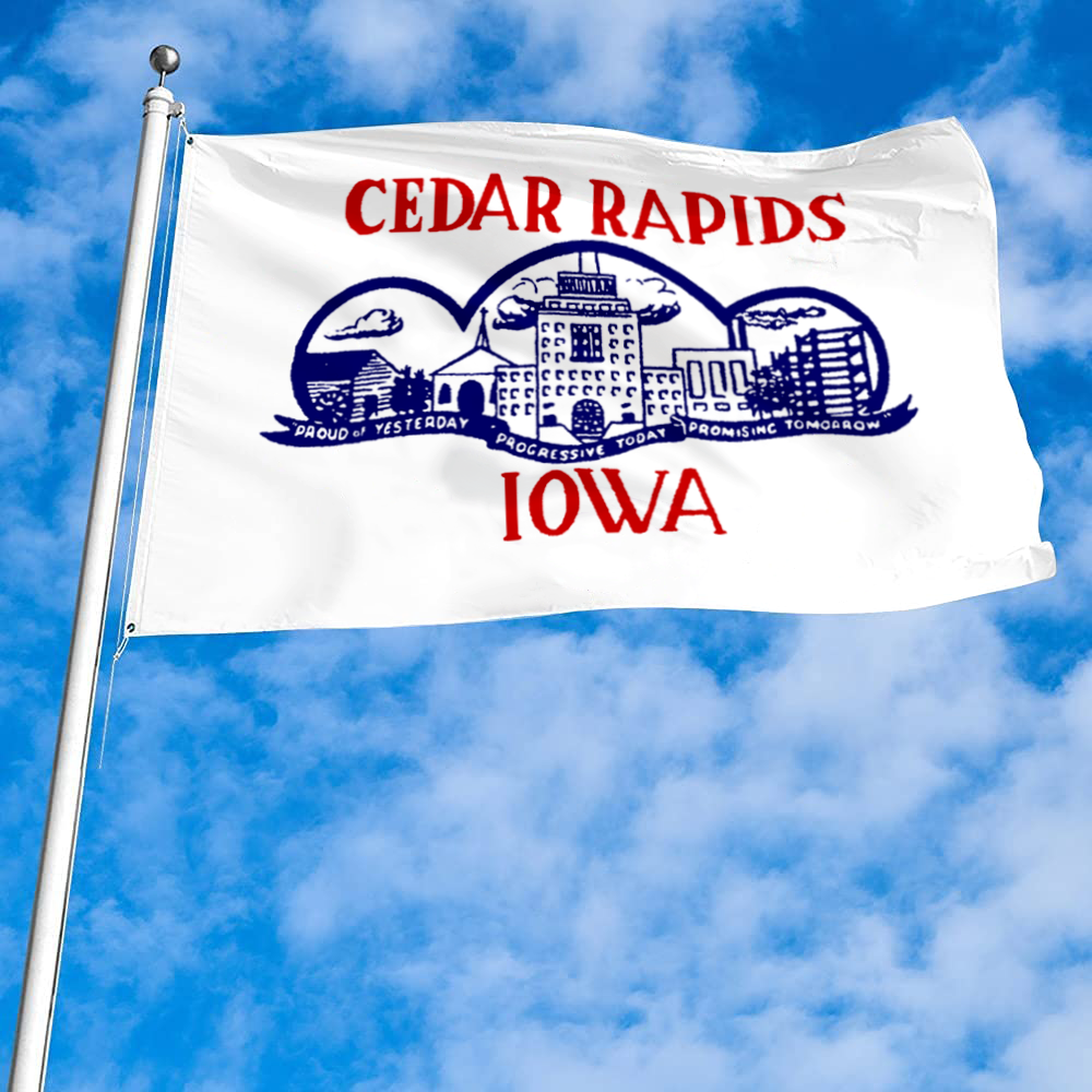 Fyon Cedar Rapids, Iowa flag (1962–2021) flag Banner