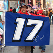 Fyon Chris Buescher #17 Racing Car Flag Indoor and Outdoor Banner