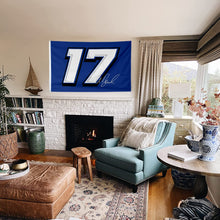 Fyon Chris Buescher #17 Racing Car Flag Indoor and Outdoor Banner