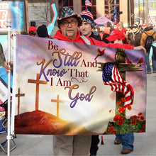 Fyon Christian Cross. Be Still And Know That I Am God Flag 41002 Indoor and outdoor banner