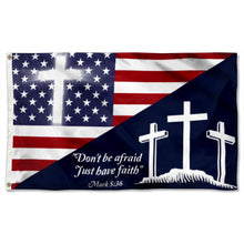 Fyon Christian Cross US Don’t Be Afraid Just Have Faith Flag 41049 Indoor and outdoor banner