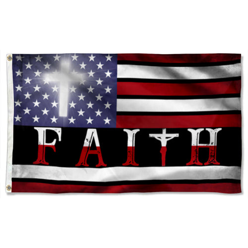 Fyon Christian Cross, Faith American Flag 41048 Indoor and outdoor banner