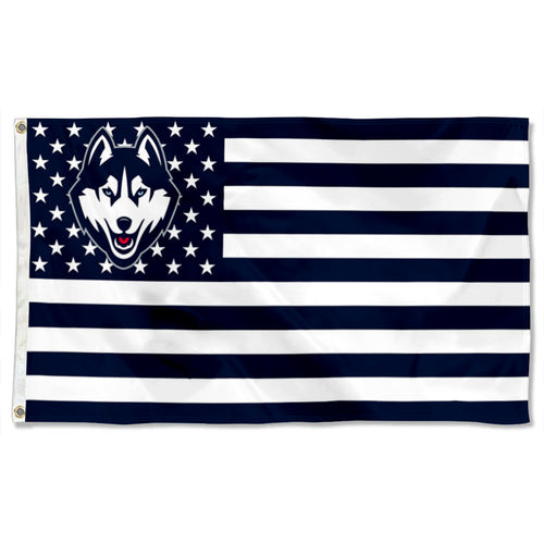 Fyon Connecticut Huskies Stars and Stripes Flag Banner