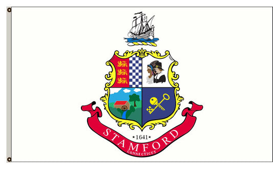Connecticut banner Stamford flag