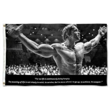 Fyon Conquer Gym Wall Flag Schwarzenegger motivational Flag Banner