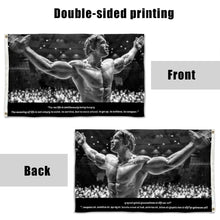 Fyon Conquer Gym Wall Flag Schwarzenegger motivational Flag Banner