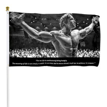 Fyon Conquer Gym Wall Flag Schwarzenegger motivational Flag Banner