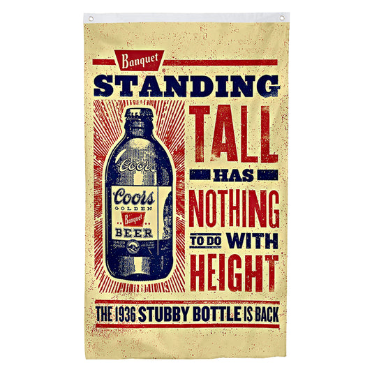 Fyon Coors Banquet Beer Flag Stubby Bottle Ad Flag Banner