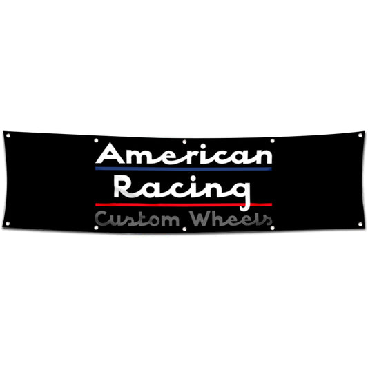Fyon Custom Wheels Garage shop Decor Banner Works for American Racing Flag
