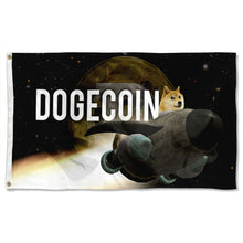 Fyon DOGECOIN Bitcoin Dogecoin Spaceship Flag  Indoor and outdoor banner