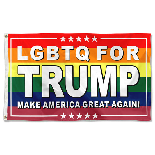 Fyon DONALD TRUMP LGBTQ Rainbow USA Flag Banner