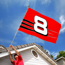 Fyon Dale Earnhardt Red #8 Dale Jr Nascar Flag Indoor and Outdoor Banner