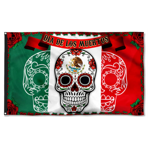 Fyon Day of the Dead (Día de Muertos) Mexican Flag 41701 Indoor and outdoor banner