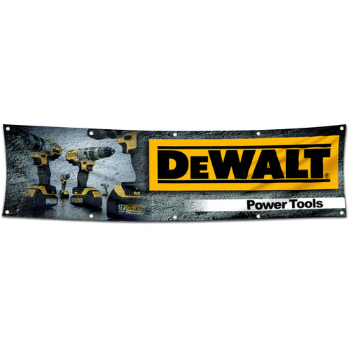 Fyon DeWalt Tools Flag Indoor and Outdoor Banner 2x8ft