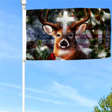 Fyon Deer Winter Cross Christian Flag  41005  Indoor and outdoor banner