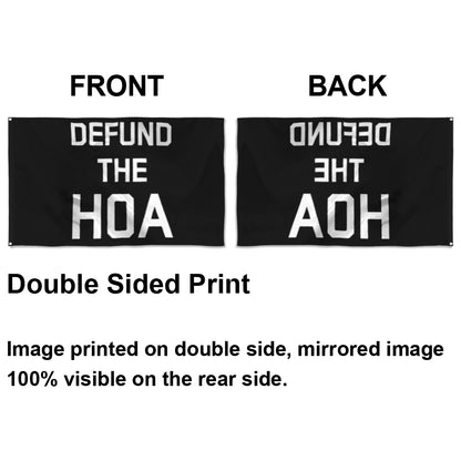 Fyon Defund The HOA Flag Indoor and Outdoor Banner