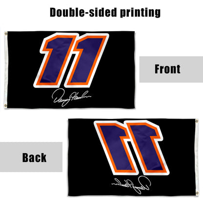 Fyon Denny Hamlin #11 flag Black Flag  Banner