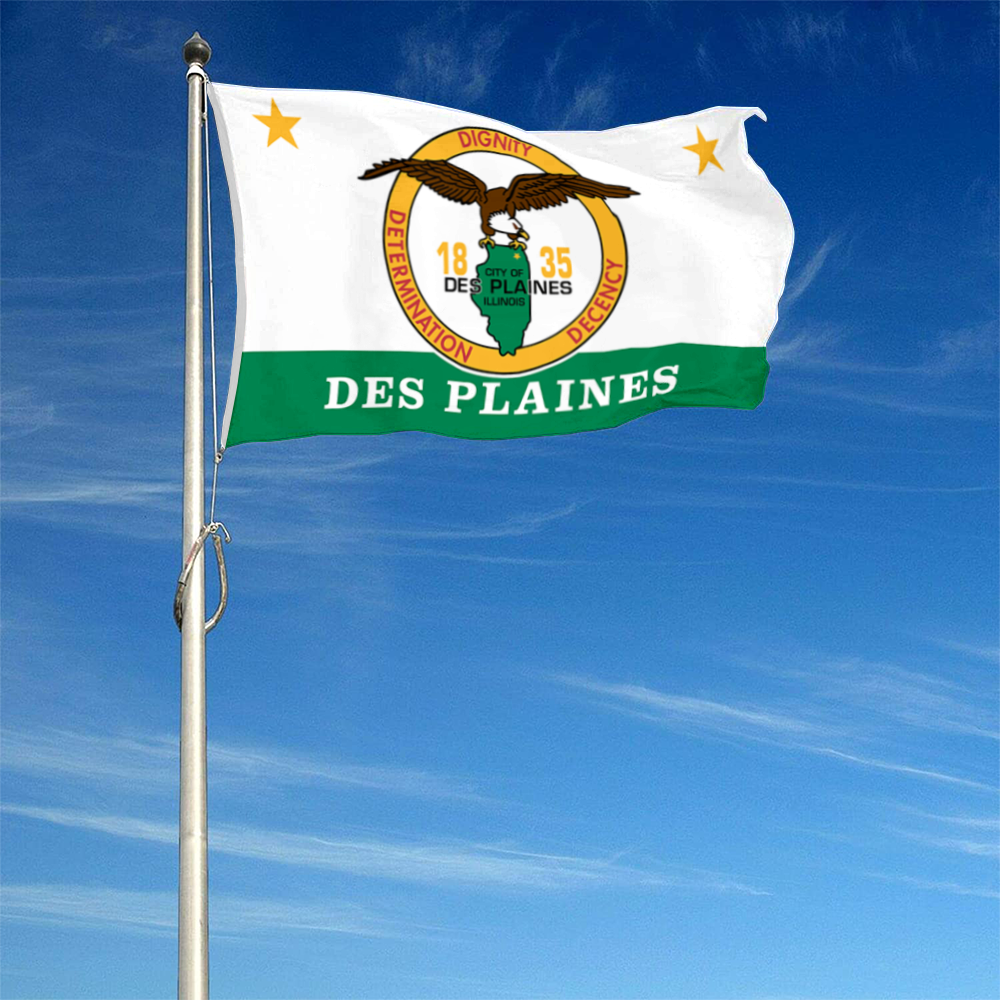 Fyon Des Plaines, Illinois flag Banner