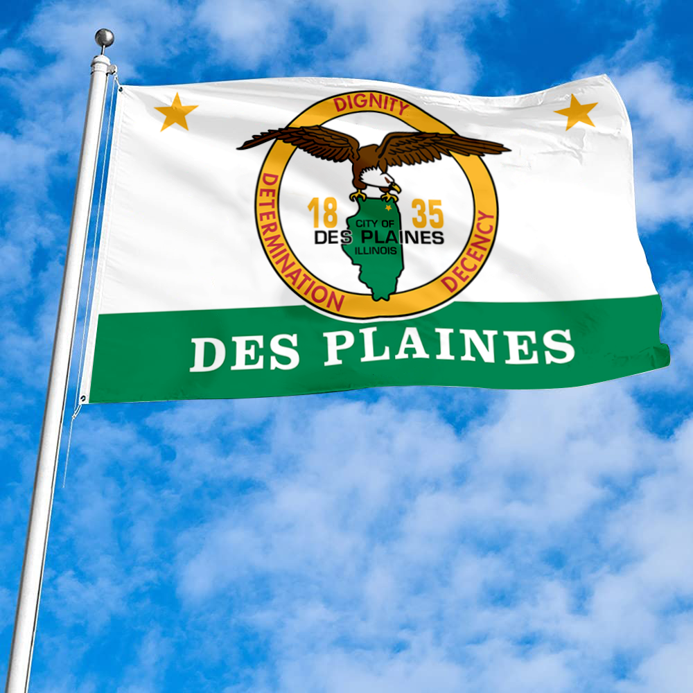 Fyon Des Plaines, Illinois flag Banner