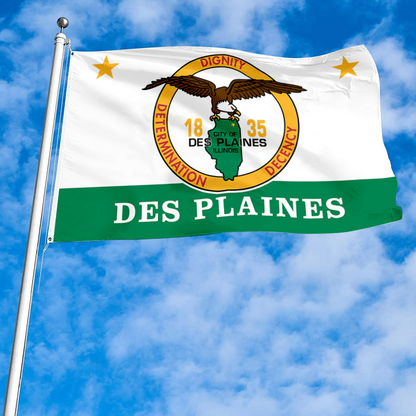 Fyon Des Plaines, Illinois flag Banner