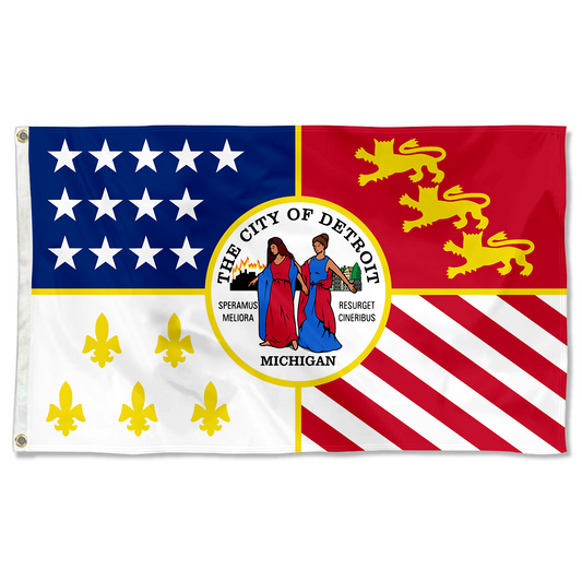 Fyon Detroit, Michigan flag  Banner