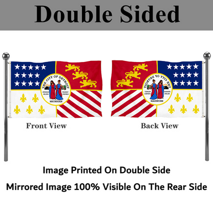 Fyon Detroit, Michigan flag  Banner
