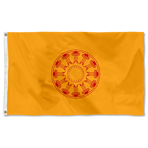 Fyon Dharmacakra Flag of Buddhist in Thailand Indoor and outdoor banner