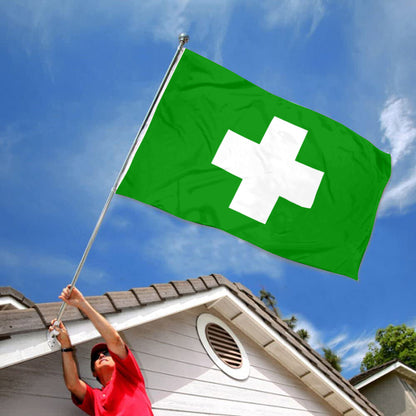 Fyon Dispensary Green Cros Flag  Indoor and outdoor banner