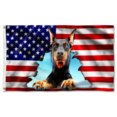 Fyon Dobermann Dog Flag  41412  Indoor and outdoor banner