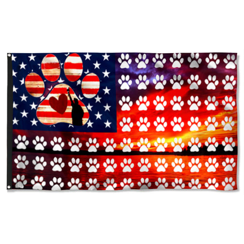 Fyon Dog Paws Flag 41415 Indoor and outdoor banner