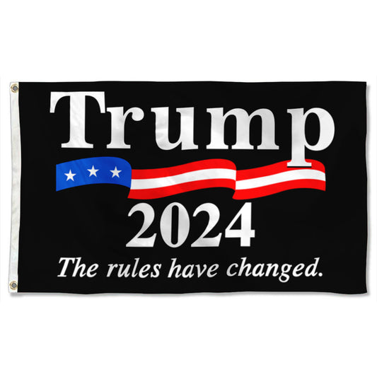 Fyon Donald Trump 2024 Don Jr Black Zag USA Army Flag Banner