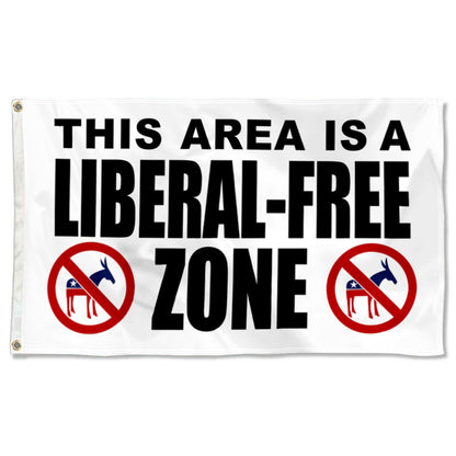 Fyon Donald Trump Flag Liberal Free Zone Navy USA Flag Banner