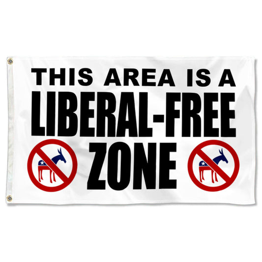 Fyon Donald Trump Flag Liberal Free Zone Navy USA Flag Banner