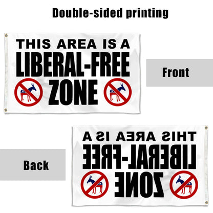 Fyon Donald Trump Flag Liberal Free Zone Navy USA Flag Banner