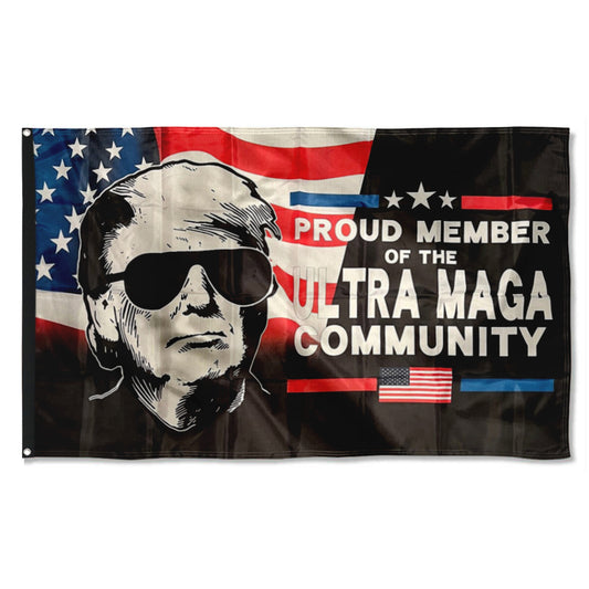 Fyon Donald Trump Flag Proud Ultra Maga Indoor and Outdoor Banner