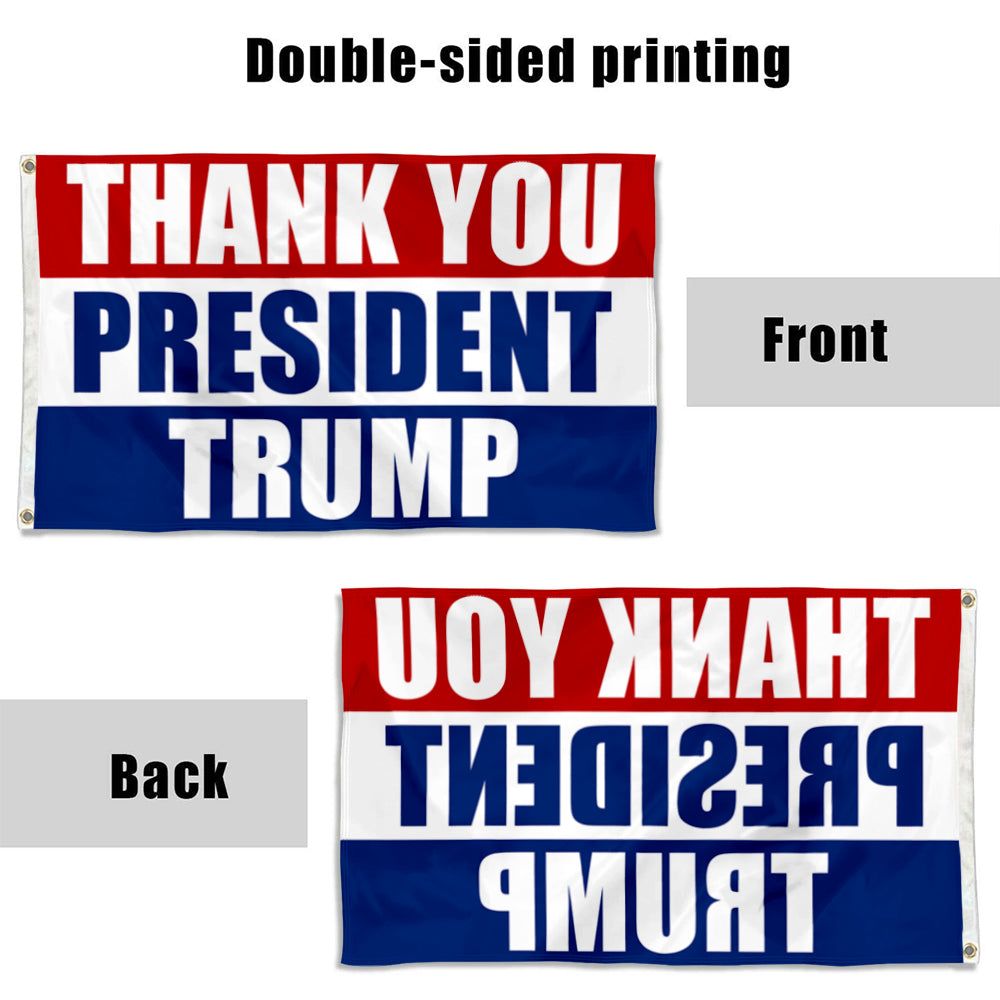 Fyon Donald Trump Flag Thank You President Trump 2024 Flag Banner