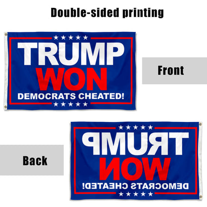 Fyon Donald Trump Won Flag  Indoor and Outdoor Banner
