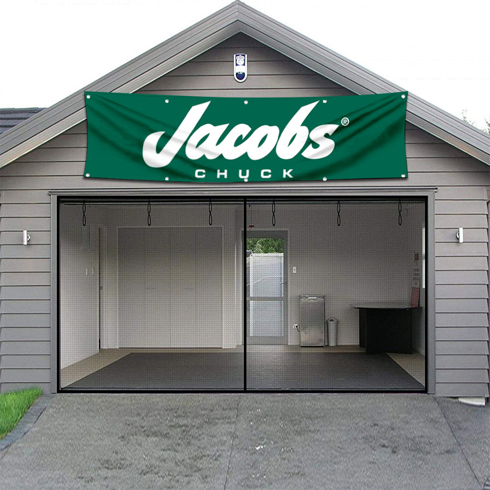 Fyon Drill Chucks Garage shop Decor Banner Works for Jacob chuck Flag 2x8 Feet