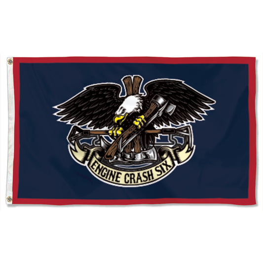 Fyon ENGINE CRASH SIX Flag Banner