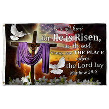 Fyon Easter Jesus He Is Not Here For He Is Risen Flag Banner 41006  Indoor and outdoor banner