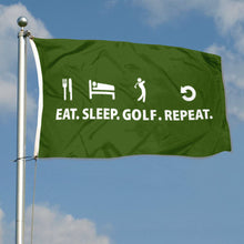 Fyon Eat. Sleep. Golf. Repeat - Flag Indoor and outdoor banner