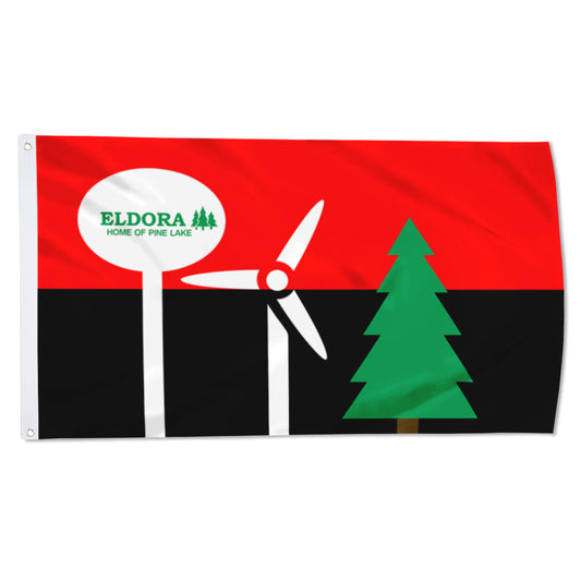 Fyon Eldora, Iowa Flag Indoor and Outdoor Banner